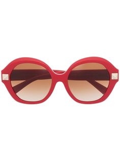 Valentino Eyewear солнцезащитные очки в круглой оправе