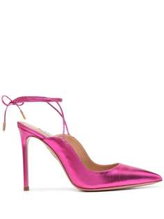 Aquazzura туфли с эффектом металлик