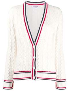 Thom Browne кардиган фактурной вязки с V-образным вырезом