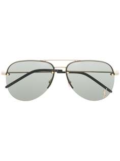Saint Laurent Eyewear солнцезащитные очки-авиаторы Monogram