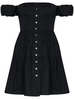 STAUD платье мини Elio с открытыми плечами