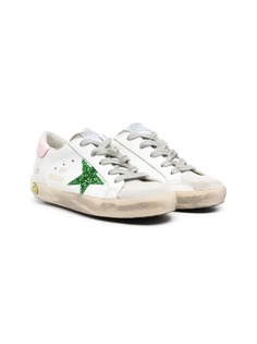 Golden Goose Kids кеды Superstar с блестками