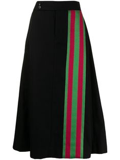 Comme Des Garçons Pre-Owned юбка А-силуэта с отделкой в полоску