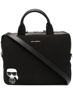Karl Lagerfeld сумка для ноутбука с нашивкой-логотипом