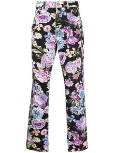 Martine Rose прямые брюки с цветочным принтом