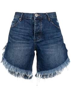 One Teaspoon джинсовые шорты с бахромой
