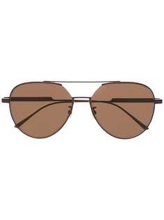 Bottega Veneta Eyewear солнцезащитные очки-авиаторы с логотипом