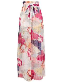 LIU JO брюки палаццо с цветочным принтом