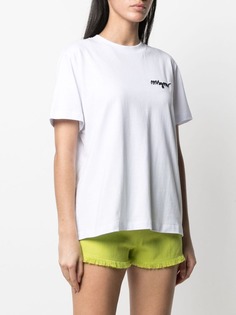 MSGM футболка с вышитым логотипом