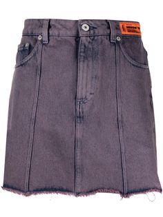 Heron Preston джинсовая юбка с бахромой