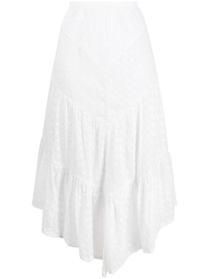 Isabel Marant Étoile ярусная юбка миди с вышивкой