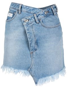 Gcds джинсовая юбка мини асимметричного кроя