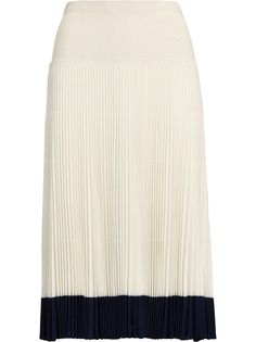Ralph Lauren Collection плиссированная юбка с контрастной полоской