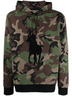 Polo Ralph Lauren худи с камуфляжным узором и аппликацией