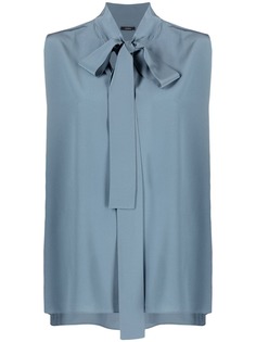 JOSEPH блузка без рукавов с завязками на воротнике