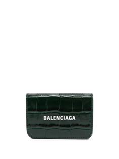 Balenciaga мини-кошелек Cash с тиснением под кожу крокодила
