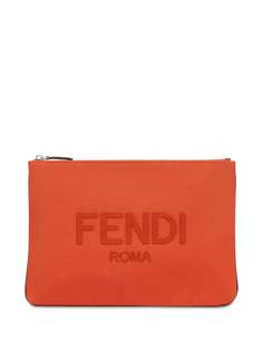Fendi клатч среднего размера с логотипом