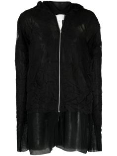 Maison Margiela многослойное худи с жатым эффектом