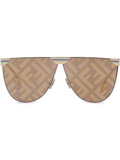 Fendi солнцезащитные очки-авиаторы с логотипом FF