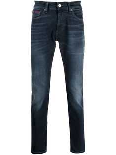 Tommy Hilfiger узкие джинсы с эффектом потертости
