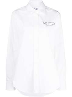 Off-White рубашка с длинными рукавами и логотипом