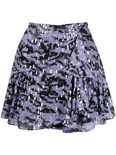 IRO юбка мини с принтом тай-дай и драпировкой