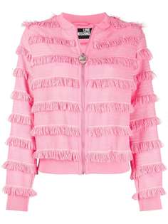 Love Moschino куртка на молнии с бахромой