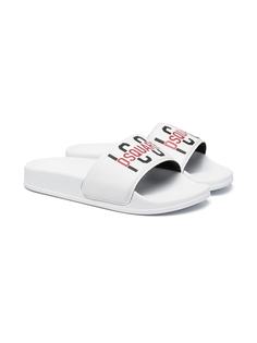 Dsquared2 Kids шлепанцы с принтом Icon