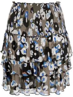 Lala Berlin ярусная юбка с абстрактным принтом