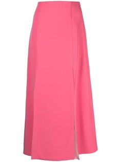 Valentino юбка с завышенной талией и разрезом