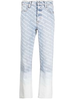 Alexander Wang джинсы с монограммой