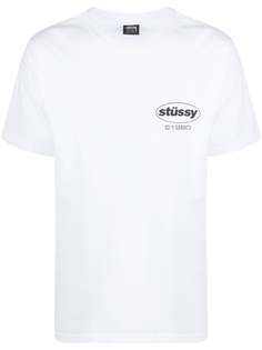 Stussy футболка с круглым вырезом и логотипом