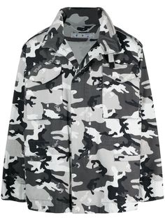 Off-White куртка с камуфляжным принтом