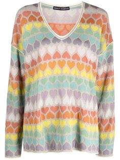 Marco Rambaldi трикотажный топ с V-образным вырезом и принтом