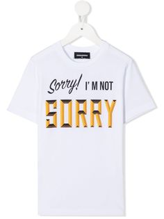 Dsquared2 Kids футболка с принтом Sorry! футболка с принтом Im Not Sorry