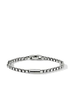 David Yurman серебряный браслет 4.8mm Station с бриллиантами