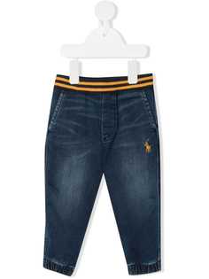 Ralph Lauren Kids узкие джинсы с отделкой в полоску