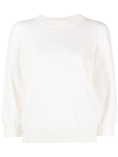 Elisabetta Franchi толстовка с рукавами три четверти и логотипом