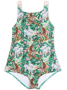 Kenzo Kids купальник с принтом Flying Tiger