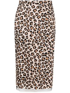LIU JO юбка-карандаш с леопардовым принтом