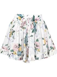 Alessandra Rich широкие шорты с цветочным принтом