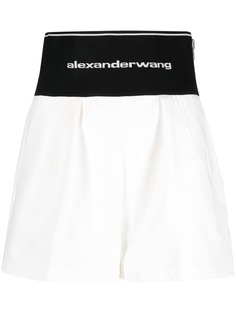 Alexander Wang шорты строгого кроя с логотипом на поясе Alexanderwang.T