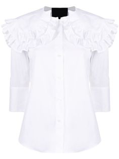 RED Valentino рубашка на пуговицах с оборками