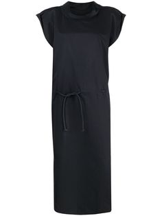 Lemaire платье миди с короткими рукавами и завязками