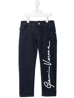 Versace Kids прямые джинсы с логотипом
