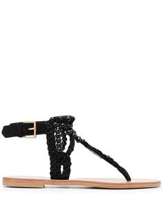 Alberta Ferretti плетеные сандалии