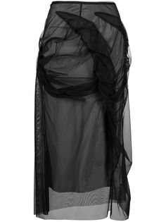 Maison Margiela юбка миди с тюлем