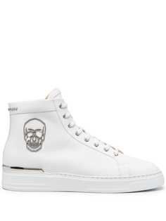 Philipp Plein высокие кеды с декором Skull