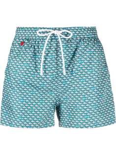 Kiton плавки-шорты с вышитым логотипом