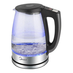 Чайник электрический Midea MK-8009, 2200Вт, серебристый и черный